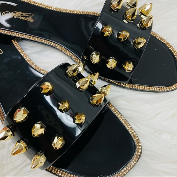 Black jelly studded sandal - Picture 5 of 7